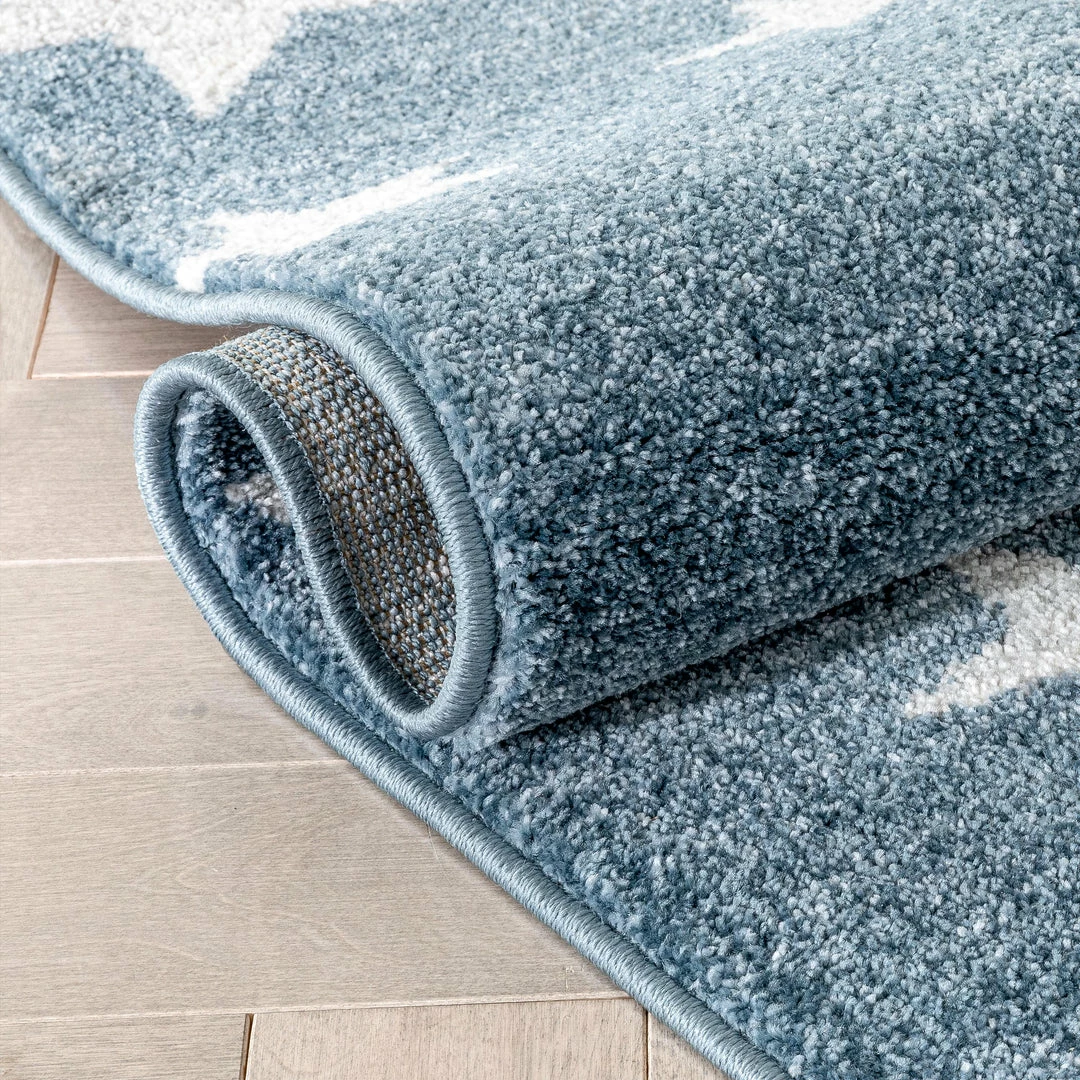 Well Woven Vintage Stars Modern Geometric Blue Kids Rug 7 Well Woven Vintage Stars Modern Geometric Blue Kids Rug