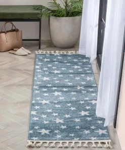 Well Woven Vintage Stars Modern Geometric Blue Kids Rug 31 Well Woven Vintage Stars Modern Geometric Blue Kids Rug