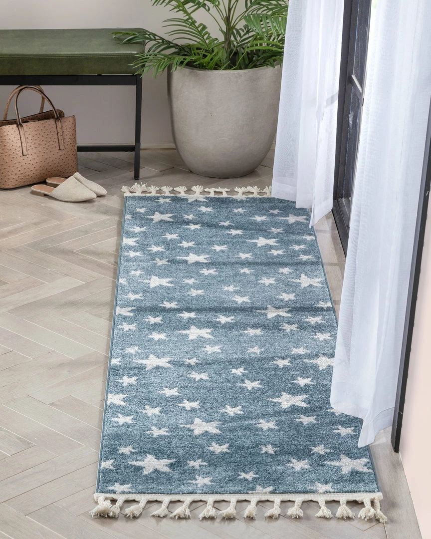 Well Woven Vintage Stars Modern Geometric Blue Kids Rug 11 Well Woven Vintage Stars Modern Geometric Blue Kids Rug