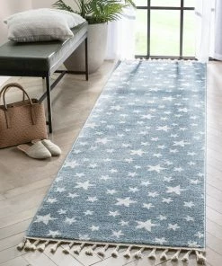 Well Woven Vintage Stars Modern Geometric Blue Kids Rug 34 Well Woven Vintage Stars Modern Geometric Blue Kids Rug