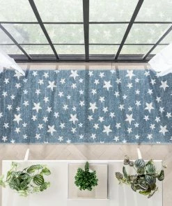 Well Woven Vintage Stars Modern Geometric Blue Kids Rug 35 Well Woven Vintage Stars Modern Geometric Blue Kids Rug
