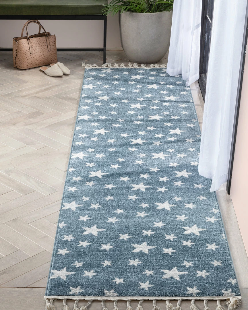 Well Woven Vintage Stars Modern Geometric Blue Kids Rug 16 Well Woven Vintage Stars Modern Geometric Blue Kids Rug