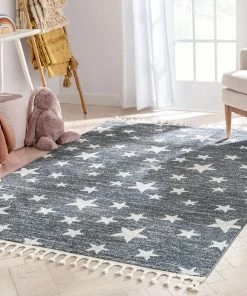 Well Woven Vintage Stars Modern Geometric Grey Kids Rug 18 Well Woven Vintage Stars Modern Geometric Grey Kids Rug