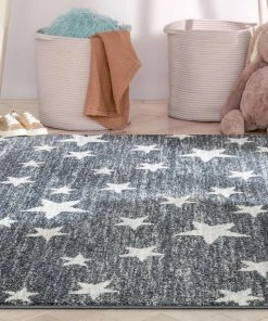Well Woven Vintage Stars Modern Geometric Grey Kids Rug 24 Well Woven Vintage Stars Modern Geometric Grey Kids Rug