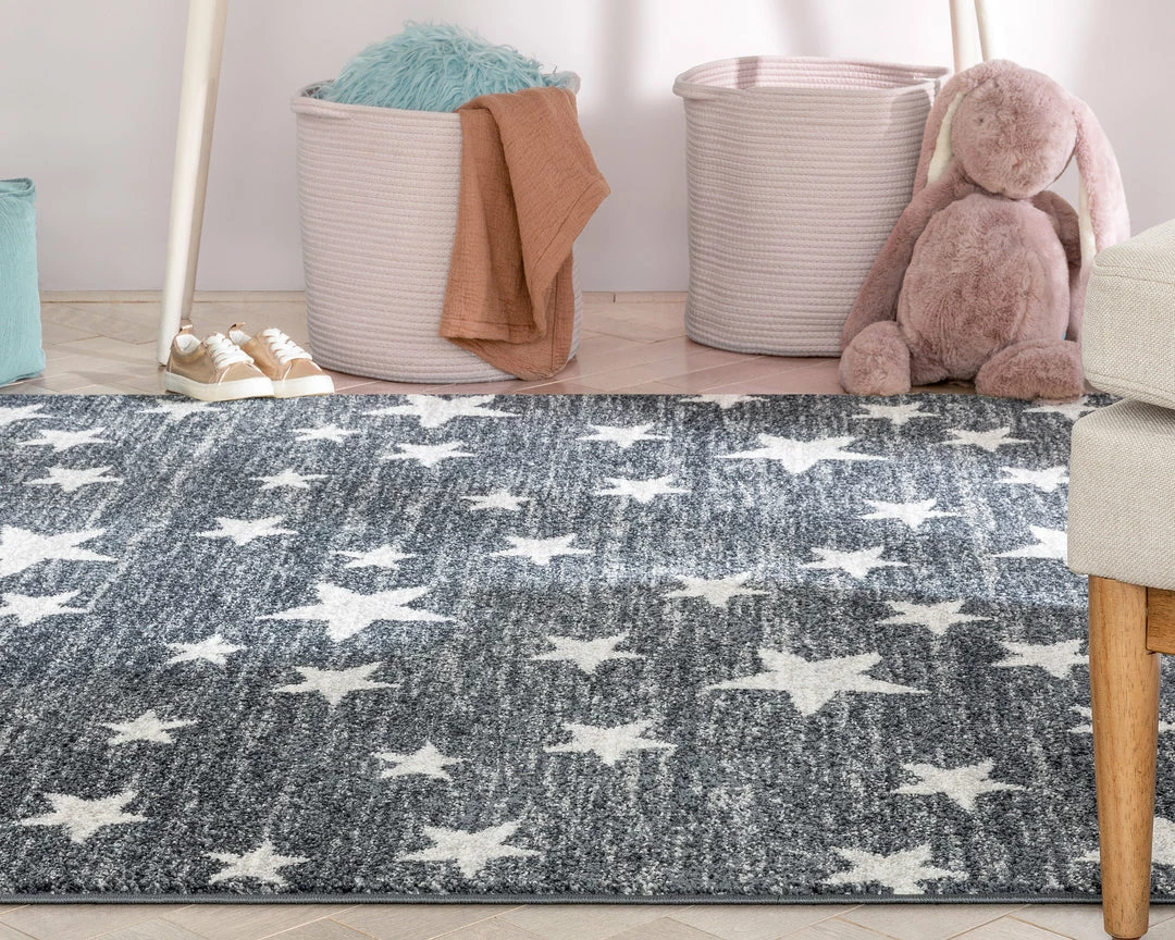 Well Woven Vintage Stars Modern Geometric Grey Kids Rug 9 Well Woven Vintage Stars Modern Geometric Grey Kids Rug