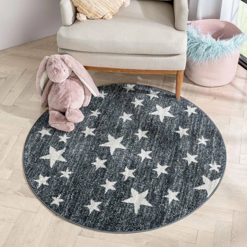 Well Woven Vintage Stars Modern Geometric Grey Kids Rug 16 Well Woven Vintage Stars Modern Geometric Grey Kids Rug