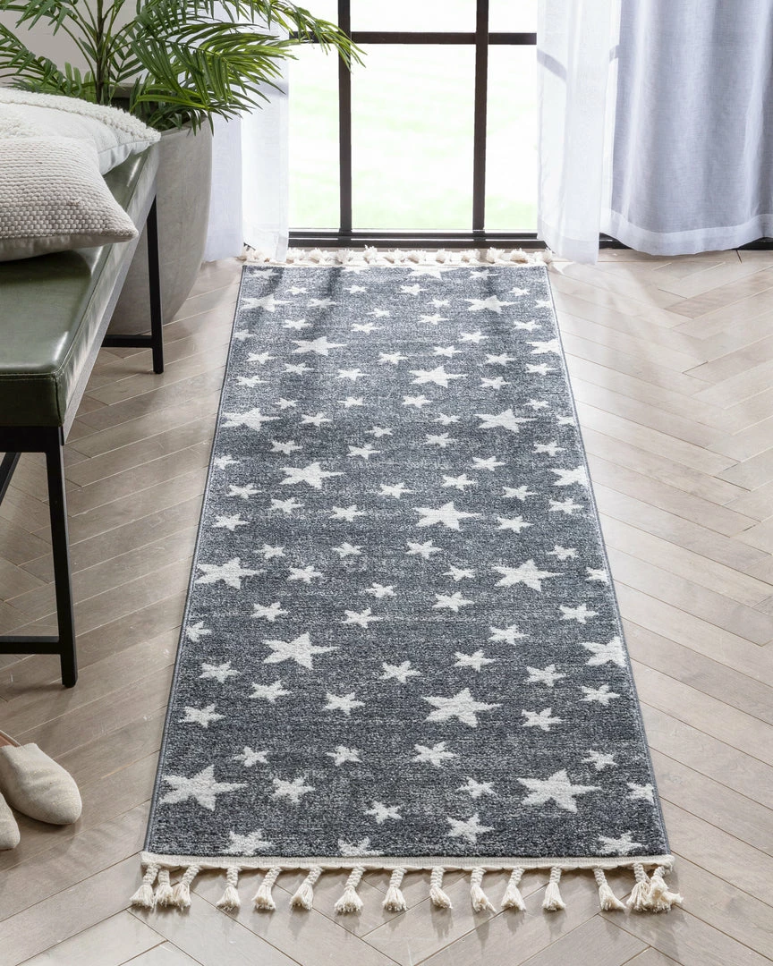 Well Woven Vintage Stars Modern Geometric Grey Kids Rug 13 Well Woven Vintage Stars Modern Geometric Grey Kids Rug