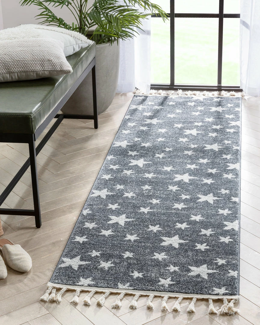 Well Woven Vintage Stars Modern Geometric Grey Kids Rug 14 Well Woven Vintage Stars Modern Geometric Grey Kids Rug
