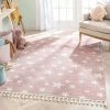 Well Woven Stars Modern Geometric Pink Kids Rug Vintage