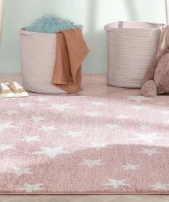 Well Woven Stars Modern Geometric Pink Kids Rug Vintage 17 Well Woven Stars Modern Geometric Pink Kids Rug Vintage