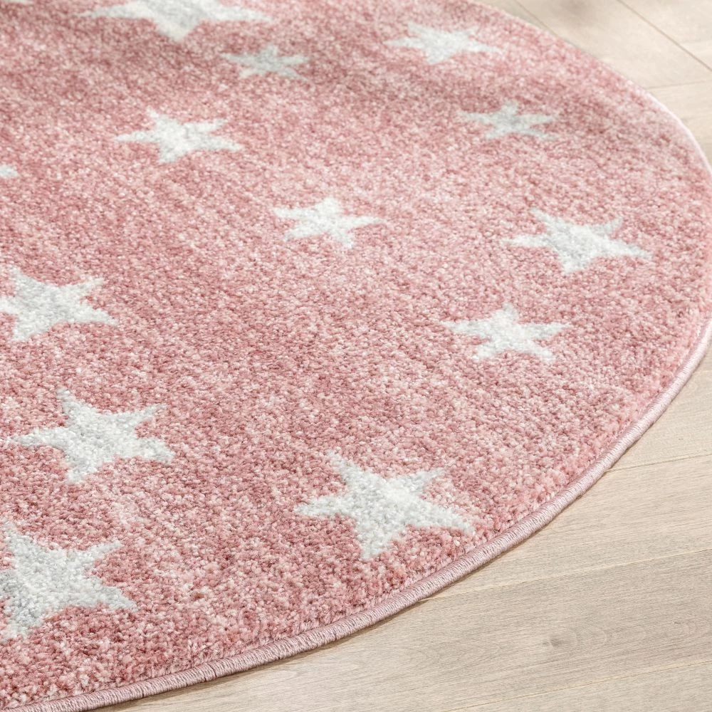 Well Woven Stars Modern Geometric Pink Kids Rug Vintage 14 Well Woven Stars Modern Geometric Pink Kids Rug Vintage