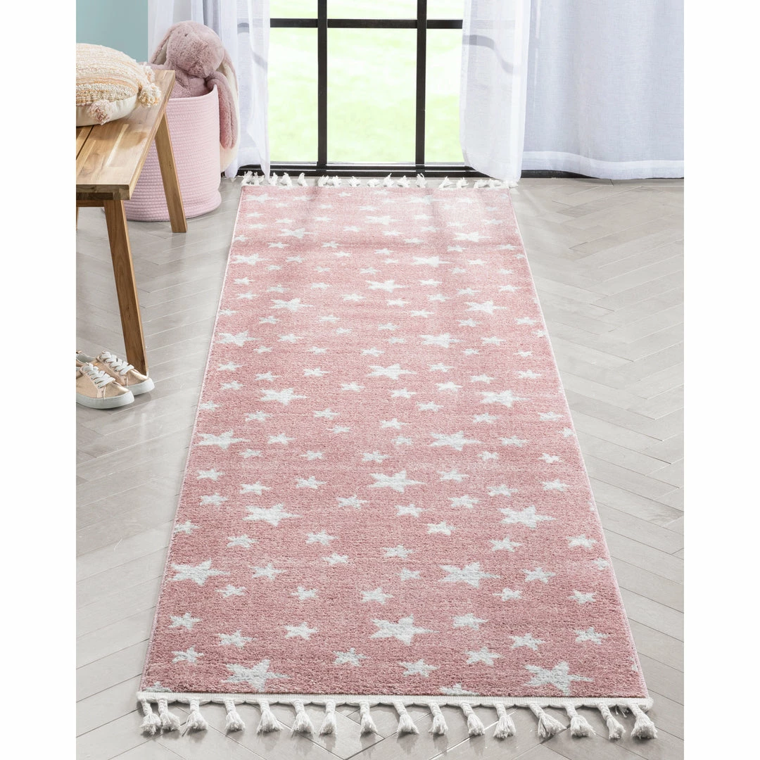 Well Woven Stars Modern Geometric Pink Kids Rug Vintage 11 Well Woven Stars Modern Geometric Pink Kids Rug Vintage