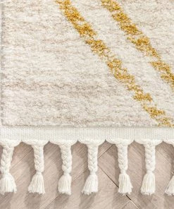 Well Woven Reeve Modern Chevron Zig-Zag Yellow Ivory Kids Rug