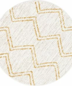 Well Woven Reeve Modern Chevron Zig-Zag Yellow Ivory Kids Rug