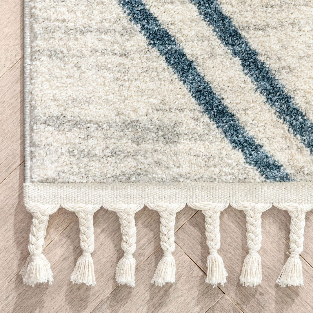 Well Woven Reeve Modern Chevron Zig-Zag Blue Ivory Kids Rug Vintage 4 Well Woven Reeve Modern Chevron Zig-Zag Blue Ivory Kids Rug Vintage