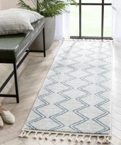 Well Woven Reeve Modern Chevron Zig-Zag Blue Ivory Kids Rug Vintage 29 Well Woven Reeve Modern Chevron Zig-Zag Blue Ivory Kids Rug Vintage