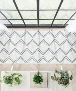 Well Woven Reeve Modern Chevron Zig-Zag Blue Ivory Kids Rug Vintage 34 Well Woven Reeve Modern Chevron Zig-Zag Blue Ivory Kids Rug Vintage