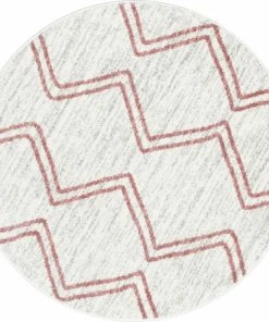 Well Woven Vintage Reeve Modern Chevron Zig-Zag Pink Ivory Kids Rug