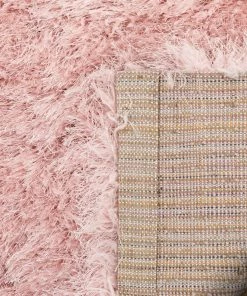Well Woven Chie Glam Solid Ultra-Soft Plush Pink Shag Rug