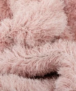 Well Woven Chie Glam Solid Ultra-Soft Plush Pink Shag Rug