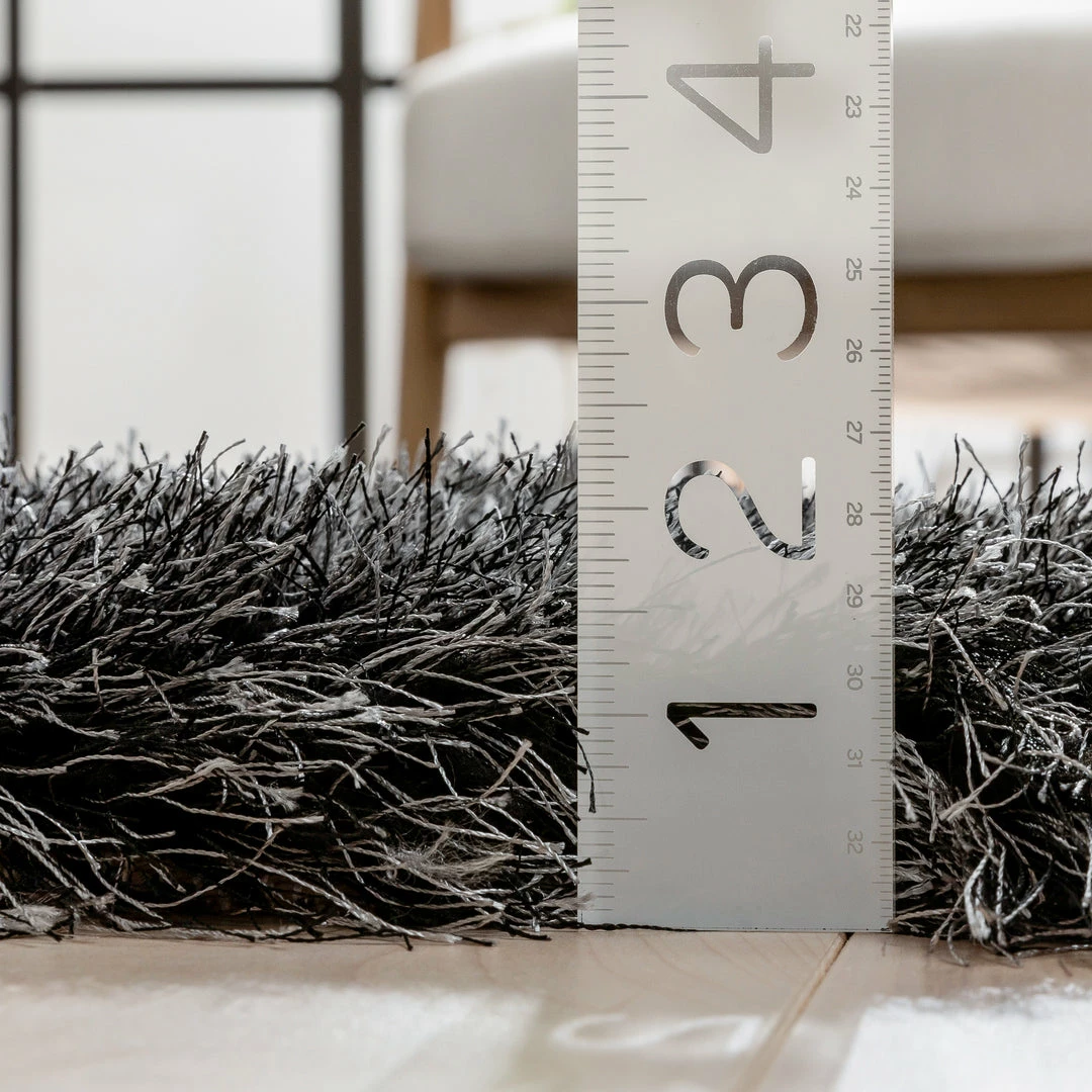 Well Woven Chie Glam Solid Ultra-Soft Black Shag Rug 10 Well Woven Chie Glam Solid Ultra-Soft Black Shag Rug