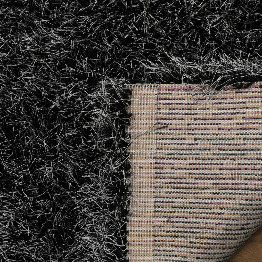 Well Woven Chie Glam Solid Ultra-Soft Black Shag Rug 3 Well Woven Chie Glam Solid Ultra-Soft Black Shag Rug