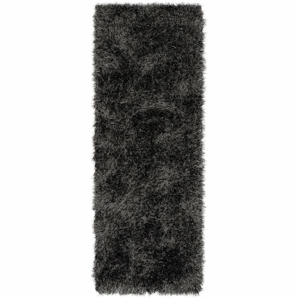 Well Woven Chie Glam Solid Ultra-Soft Black Shag Rug 12 Well Woven Chie Glam Solid Ultra-Soft Black Shag Rug