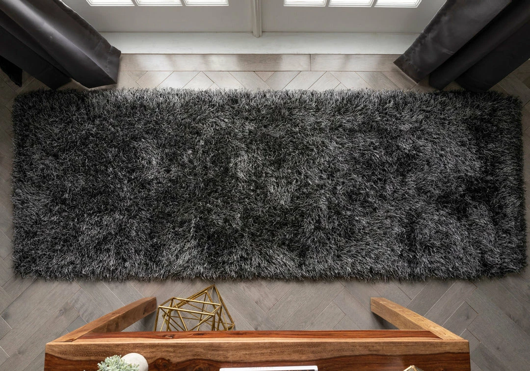 Well Woven Chie Glam Solid Ultra-Soft Black Shag Rug 9 Well Woven Chie Glam Solid Ultra-Soft Black Shag Rug