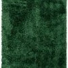 Well Woven Chie Glam Solid Ultra-Soft Green Shag Rug