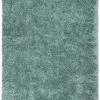 Well Woven Chie Glam Solid Ultra-Soft Light Blue Shag Rug