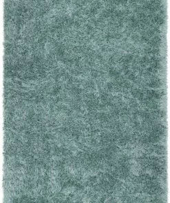 Well Woven Chie Glam Solid Ultra-Soft Light Blue Shag Rug