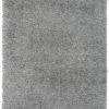 Well Woven Chie Glam Solid Ultra-Soft Grey Shag Rug