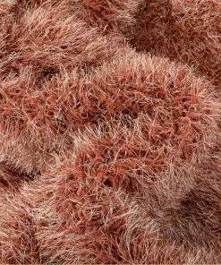 Well Woven Chie Glam Solid Ultra-Soft Salmon Shag Rug