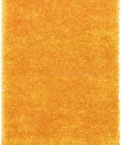 Well Woven Chie Glam Solid Ultra Soft Yellow Shag Rug