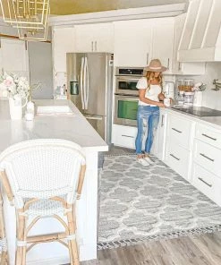 Well Woven Avery Moroccan Lattice Trellis Cream High-Low Textured Rug Global