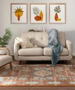 Well Woven Fiatto Earth Traditional Vintage Rug Global