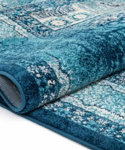 Well Woven Global Fiatto Blue Traditional Vintage Rug