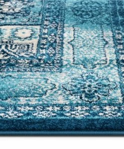 Well Woven Global Fiatto Blue Traditional Vintage Rug