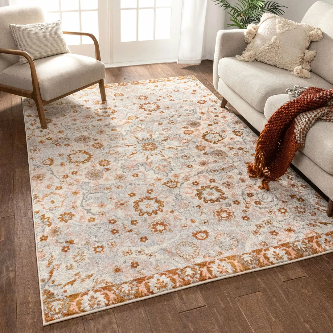 Well Woven Wonderly Grey Copper Modern Rug Vintage 1 Well Woven Wonderly Grey Copper Modern Rug Vintage