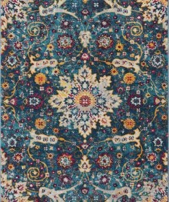 Well Woven Vintage Wonderly Blue Modern Rug 7'10" X 9'10"