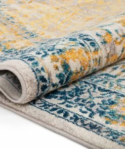 Well Woven Stratton Yellow Distressed Rug