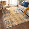 Well Woven Stratton Yellow Distressed Rug
