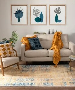 Well Woven Stratton Yellow Distressed Rug