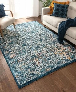Well Woven Global Kubala Blue Vintage Rug