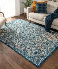 Well Woven Global Kubala Blue Vintage Rug