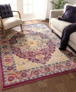 Well Woven Monica Lavender Modern Vintage Rug Global