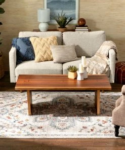 Well Woven Global Bingley Traditional Medallion Pattern Ivory Farmhouse Rug