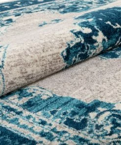 Well Woven Global Kashan Blue Vintage Rug