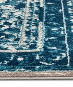 Well Woven Global Kashan Blue Vintage Rug