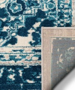 Well Woven Global Kashan Blue Vintage Rug